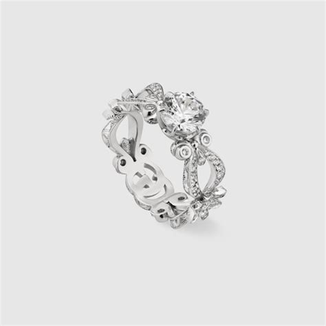 gucci gold lighter flower|Gucci Flora 18k solitaire ring in white gold .